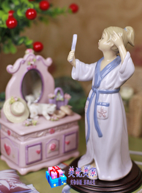 英国陶瓷女孩生日礼品摆件