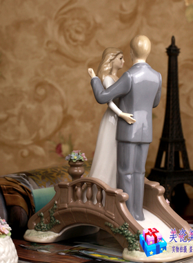 品牌陶瓷人物新郎新娘结婚礼品