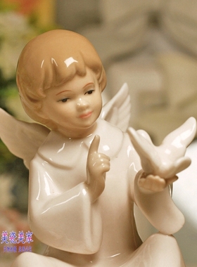 英国陶瓷摆件礼品和平鸽