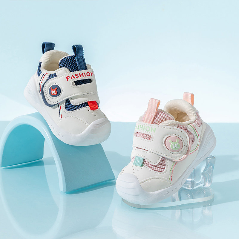 Ginofu学步鞋男女宝宝鞋皮面春款宝宝鞋透气婴儿防滑小童鞋机能鞋