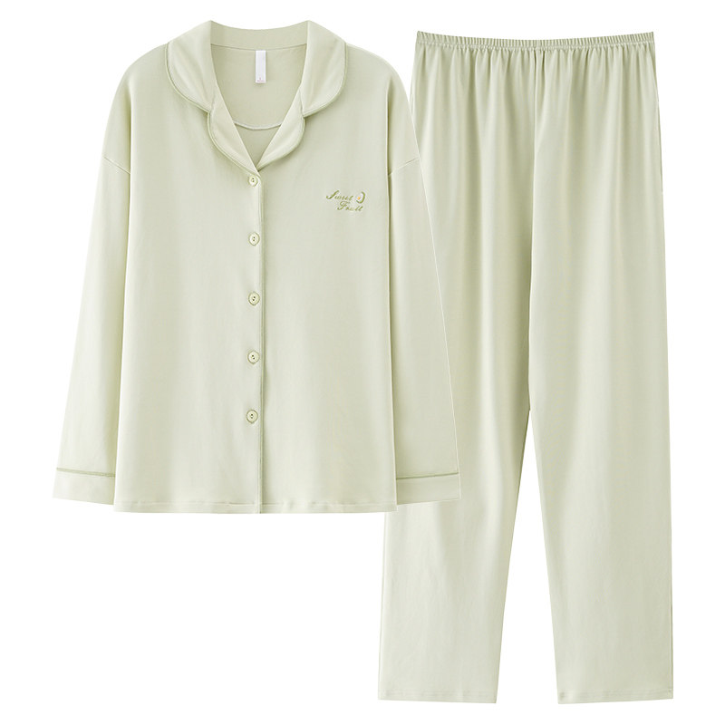 纯棉带胸垫一体睡衣女款春秋季长袖2025新款秋款家居服套装可外穿,淘宝优惠券,粉丝福利购,淘宝优惠卷