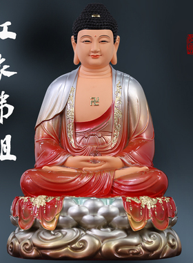 佛堂供奉如来药师佛树脂