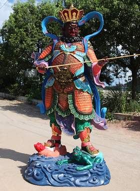 树脂玻璃钢鎏金彩绘天王殿佛像