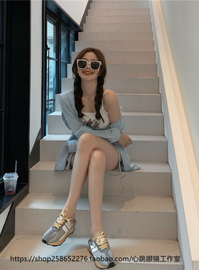 墨镜复古风方形大框情侣太阳镜