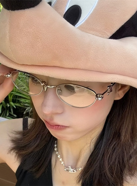 时髦精镶钻素颜眼镜财阀千金韩国