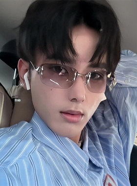 遮阳方形复古男女时尚凹造型眼镜