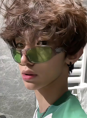 绿色太阳镜户外潮运动骑行墨镜酷