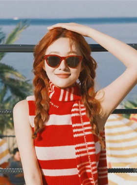 遮阳防紫外线椭圆复古欧美男女酷