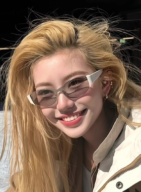 赛博朋克千禧老钱风眼镜y2k韩版