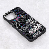 English graffiti mobile phone shell applicable the new iphone15proMax Apple 14pm leather face 13 Advanced senses 12 men