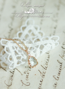 纯美项链925纯银天然托帕石女