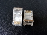 Бесплатная доставка Amp Super Five Category с экранированной хрустальной головкой Pure Copper RJ45 100M 5 Категория 8p8c сетевой металлический разъем Золото.