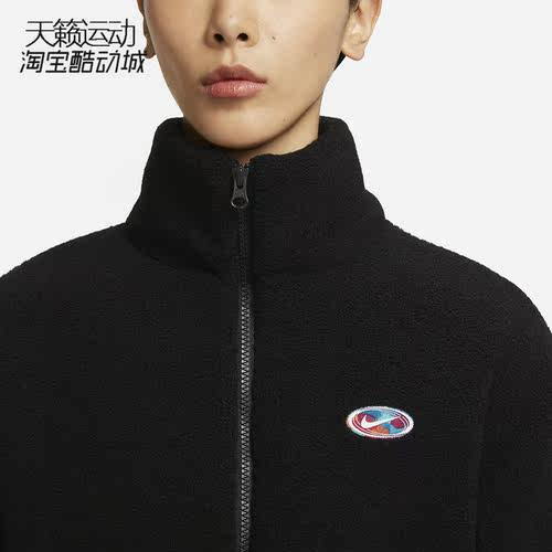 Nike/耐克2023新款女子立领运动抓绒休闲外套夹克 FD4796-126-010 - 图1