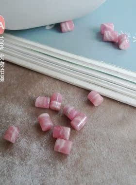 天然阿根廷红纹石迷你路路通桶珠