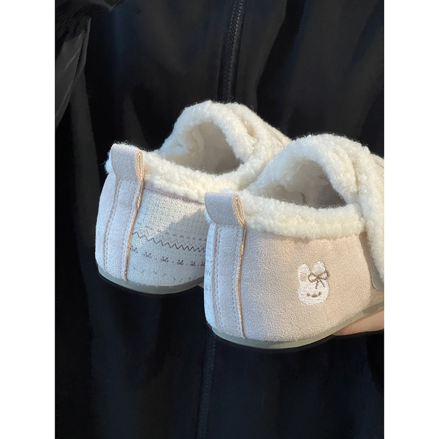 冬季厚底保暖加绒勃肯鞋女2025新款包头懒人一脚蹬棉鞋外穿毛毛鞋,淘宝优惠券,粉丝福利购,淘宝优惠卷