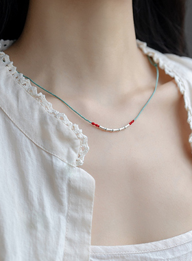 女银竹节上岸项链饰品青云直上