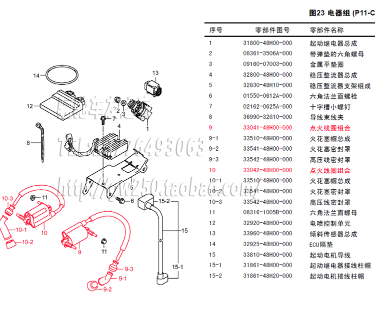 GW250/DL250/GSX250R/DR300/XCR300/TR300原厂高压包左右点火线圈 - 图0