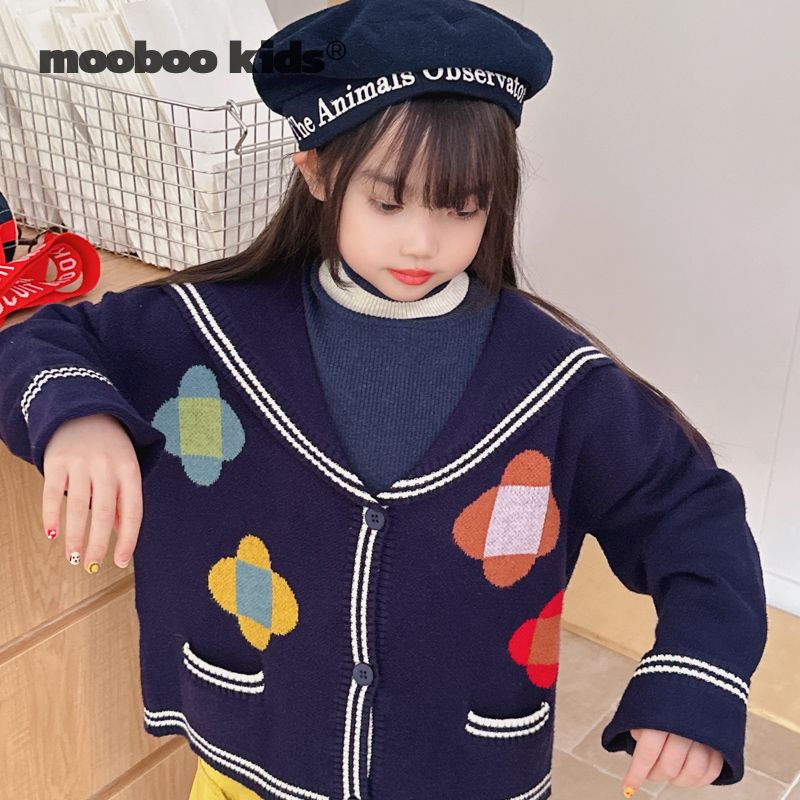 墨宝童装 MoobooKids_软糯糯的海军风外套+圈圈红半裙8岁大童秋季 - 图2