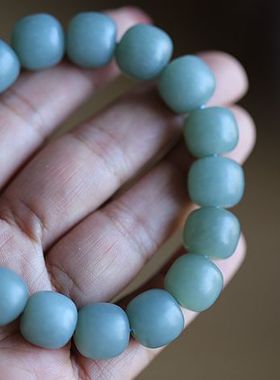 天然且末蓝老型珠手串新疆和田玉
