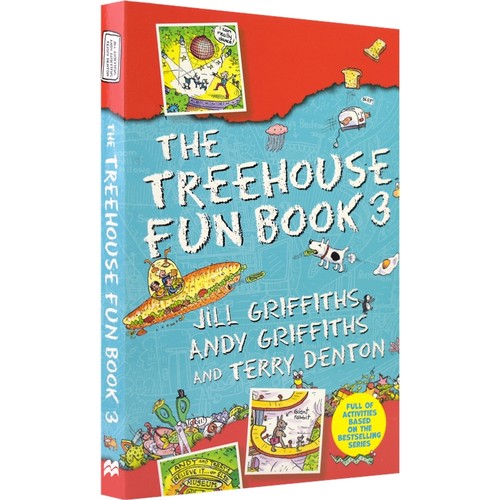 The Treehouse Fun Book 2+3+4疯狂树屋历险记 益智活动书 Andy Griffiths 纵横字谜 单词学习 青少课外英文读物 英文原版进口图书 - 图0