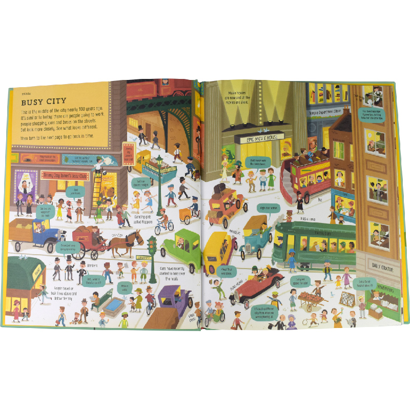 英文原版 Usborne Big Picture Book Long Ago尤斯伯恩大画册很久很久以前 3-6岁儿童英语读物历史绘本维京罗马史诗-图0