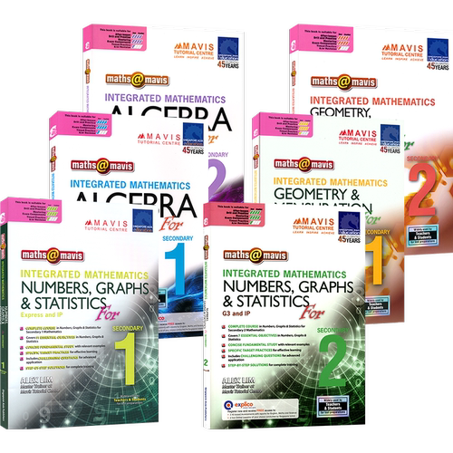 新加坡数学 SAP Integrated Mathematics Algebra Secondary 1-2 初中综合数学练习册 代数/几何/图表 专项训练 英文原版进口教辅 - 图0
