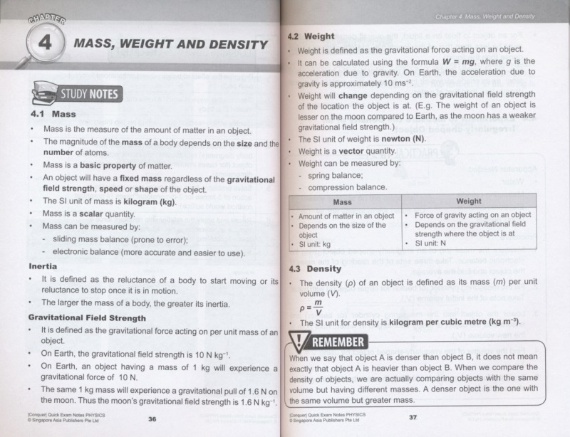 新加坡攻克系列初中综合科目 SAP Conquer Quick Exam Notes  Biology Chemistry Physics Science 物理化学生物科学 知识点笔记 - 图0