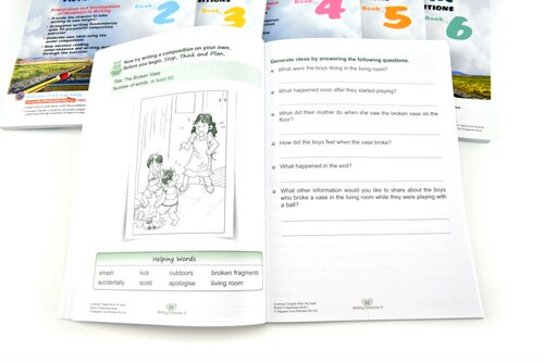 SAP 新加坡小学英语看图写作 Learning English Write on Track Picture Compositions 1-6年级练习册 英语作文训练 英文原版教辅 - 图0