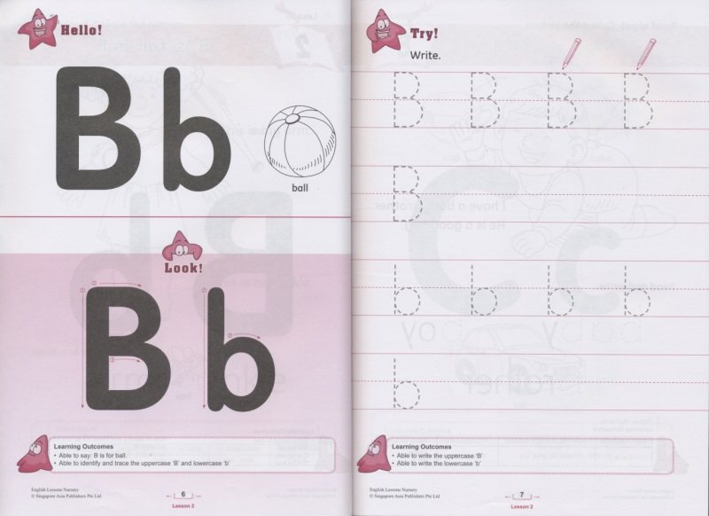 【自营】新加坡英语课程 SAP English Lessons N-K2 学前-幼儿园大班 特色STERM 英语启蒙练习册 书写练习 自然拼读 英文原版进口