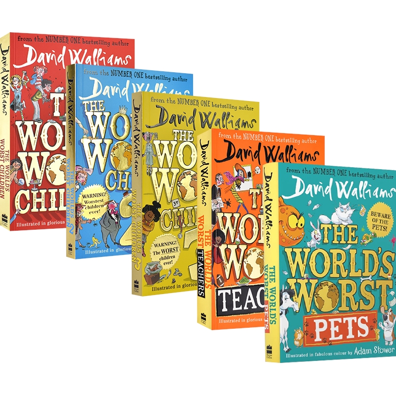 英文原版 David Walliams The World's Worst Children teachers Pets全世界糟糕的小孩老师宠物 爆笑英语桥梁章节书 大卫威廉姆斯 - 图0