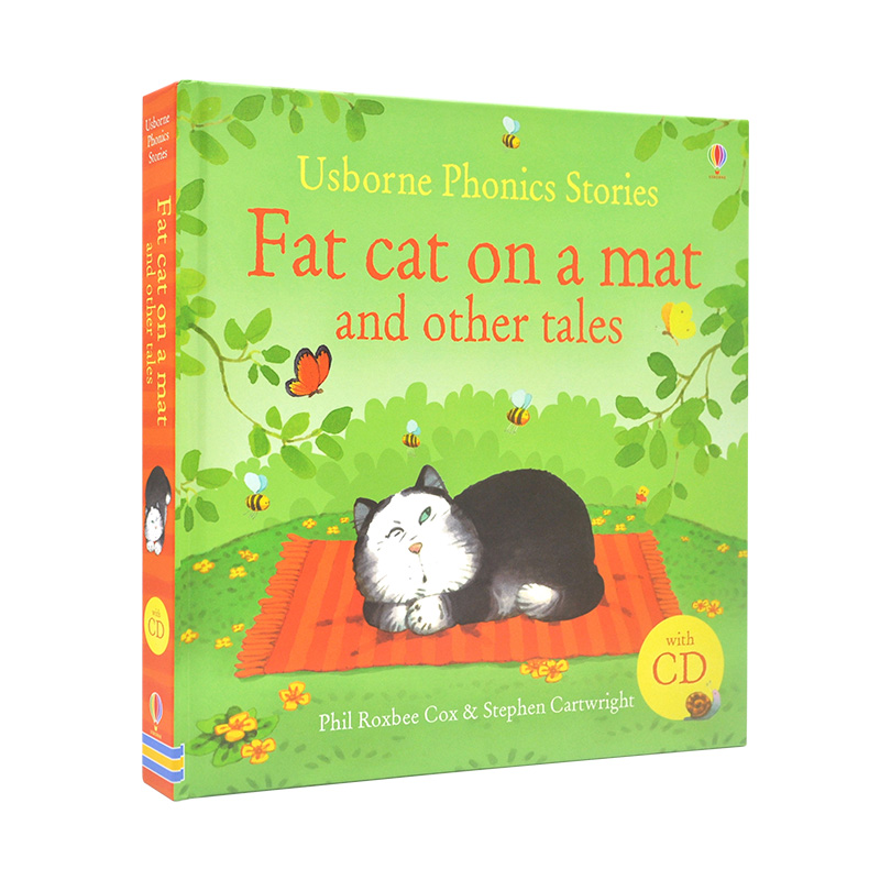 Usborne Phonics Stories Fat Cat On a Mat 3-6岁 英文原版幼儿读物 垫子上的肥猫 肥猫动物故事自然拼读故事绘本合集 附CD 正版 - 图3