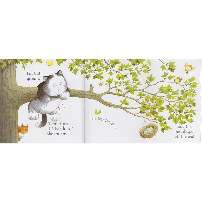 Usborne Phonics Stories Fat Cat On a Mat 3-6岁英文原版幼儿读物垫子上的肥猫肥猫动物故事自然拼读故事绘本合集附CD正版-图2