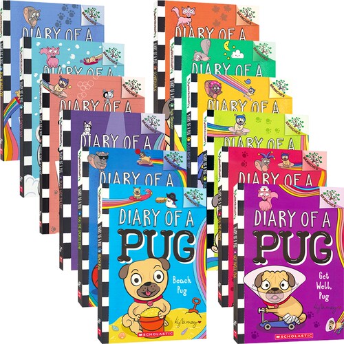 学乐大树系列 Diary of A Pug 哈巴狗日记12册 Branches英语全彩桥梁书 Pug Blasts off Pug's Got Talent  英语读物 英文原版进口 - 图3