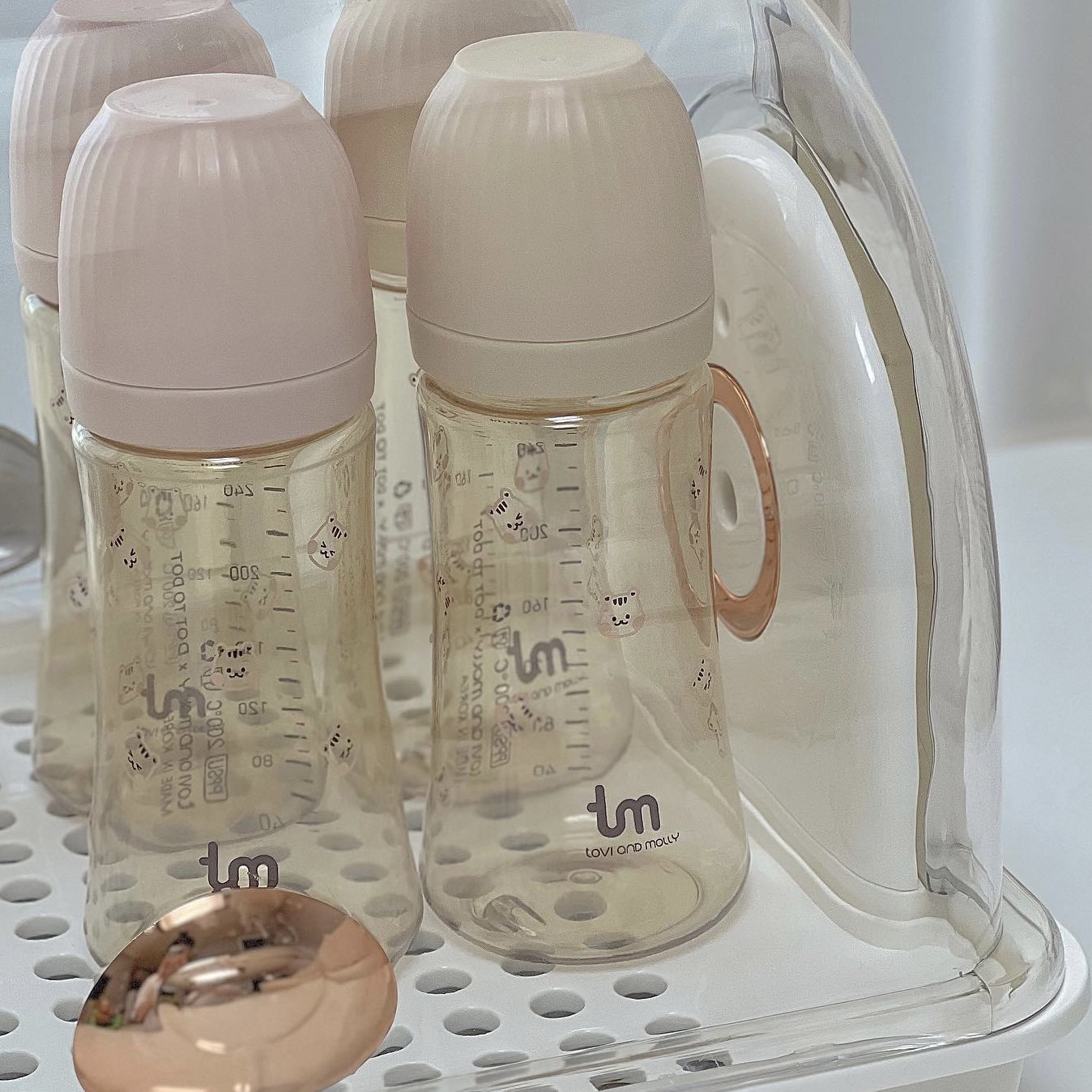 韩国ins宝宝餐具收纳盒婴儿奶瓶收纳箱防尘大容量辅食工具置物柜,淘宝优惠券,粉丝福利购,淘宝优惠卷