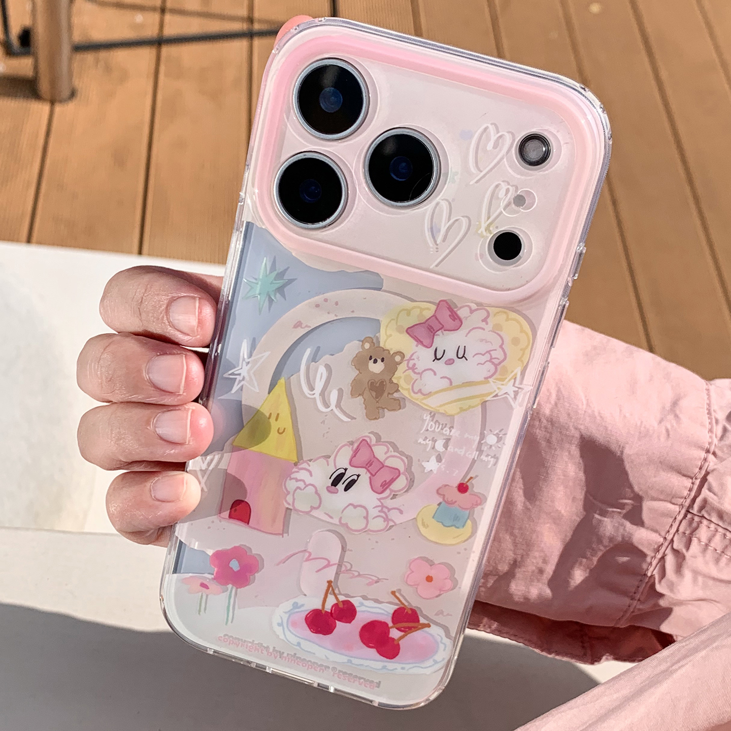 九点半双层立体磁吸蝴蝶结小兔子可爱适用于苹果17promax/16PM手机壳iPhone17Pro少女心支架全包防摔保护壳套 - 图3