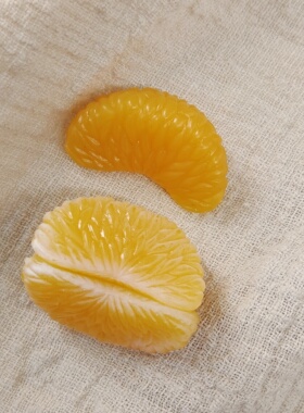 仿真水果块做手工配件沙拉橘桔子瓣拍照餐厅装饰品过家家食玩道具
