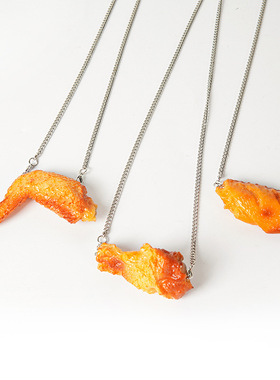 仿真奥尔良鸡腿大挂件假食物项链