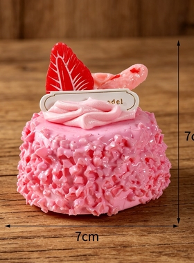 微缩草莓蛋糕仿真食物模型装饰品