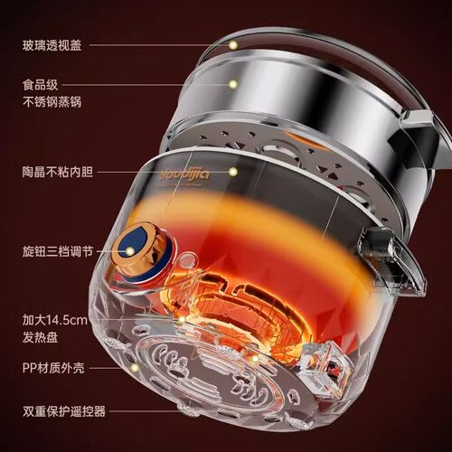 英规多功能电煮锅宿舍小电锅香港新加坡马来西亚家用电热火锅 - 图2