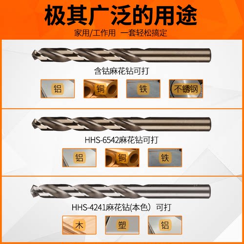 麻花钻头直柄含钴不锈钢专用打孔转头超硬金属铁铝合金钻头1-13mm - 图3