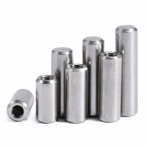 304不锈钢内螺纹圆柱销GB120内牙销子固定销钉带孔定位销M4-M12 - 图3