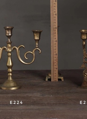 古董烛台静物摄影黄铜道具摆件