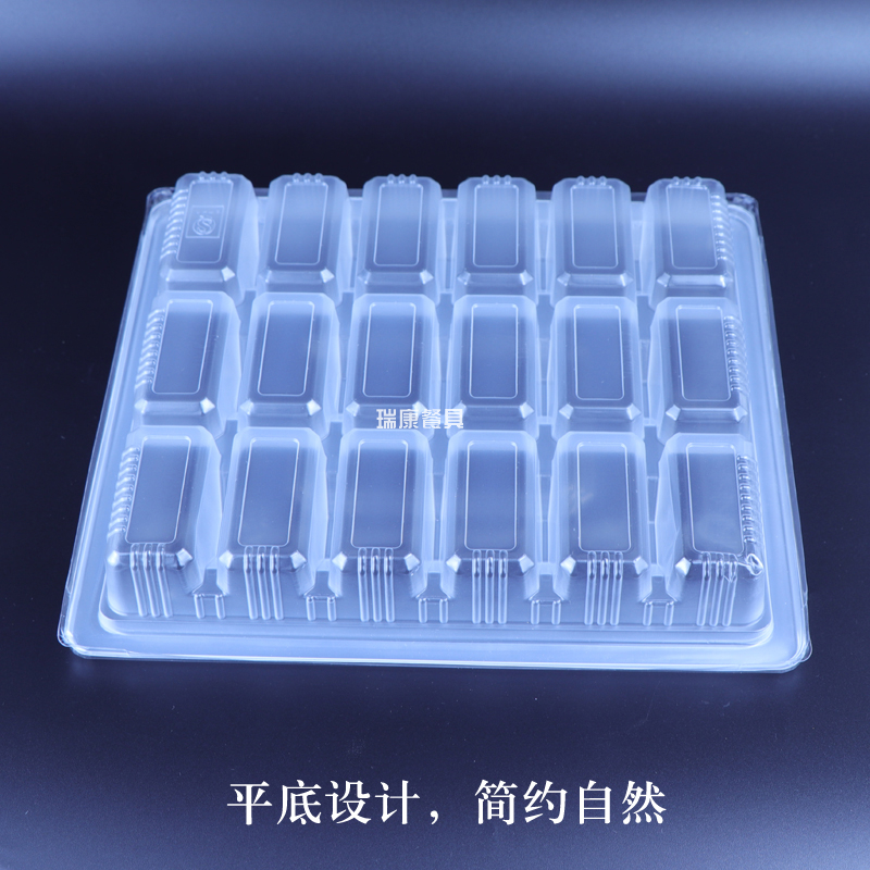 一次性饺子盒透明12 15 18 20格带盖速冻打包外卖水饺盒塑料托盘 - 图1