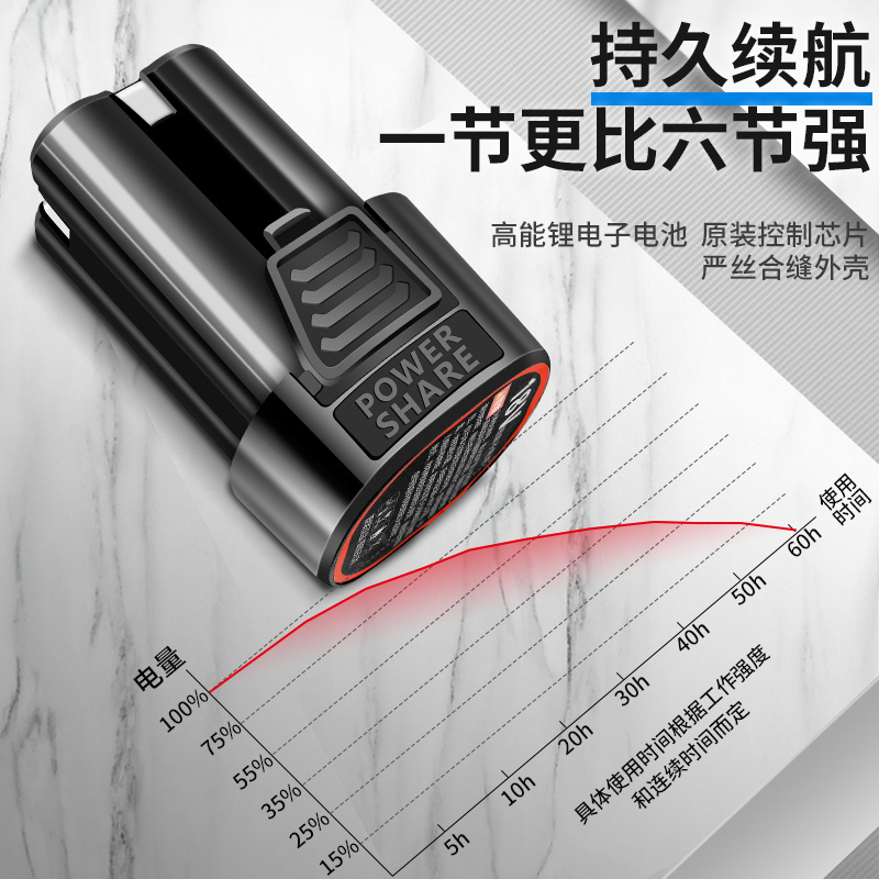 12V手电钻电池16.8V 25V充电器龙韵富格科麦斯锂电池电动螺丝刀-图2