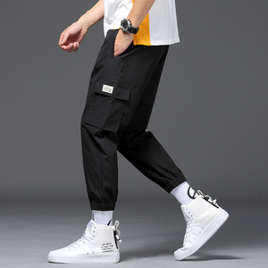 新款秋季潮流束脚休闲工装裤男