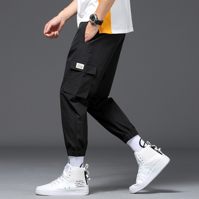 新款秋季潮流束脚休闲工装裤男