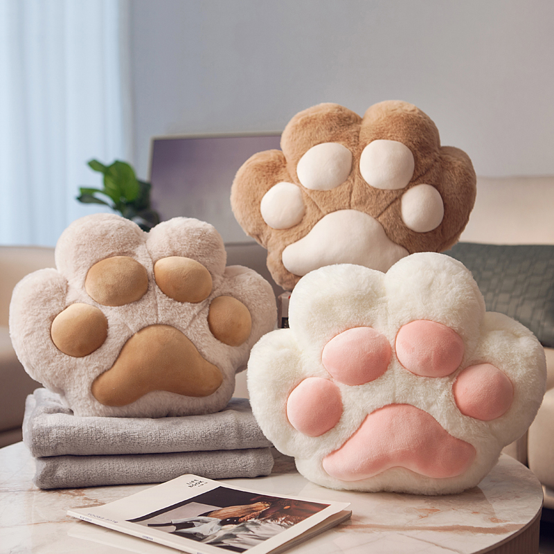 猫爪毛毯暖手抱枕被子两用办公室午睡毯子二合一午休枕头汽车载,淘宝优惠券,粉丝福利购,淘宝优惠卷