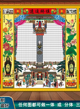 老祖宗家堂轴子衍如家菩厂家定制