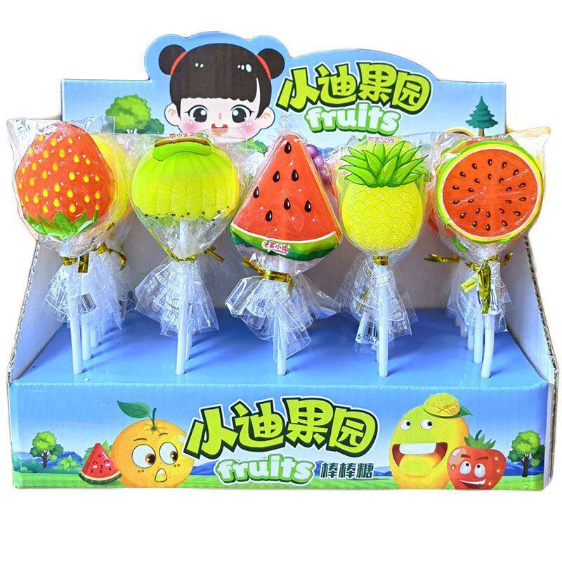 芒果小迪系列多个款式造型水果口味棒棒糖高颜值儿童喜爱的糖果 - 图0
