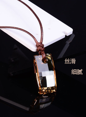 闪亮30MM方牌奥地利水晶吊坠女